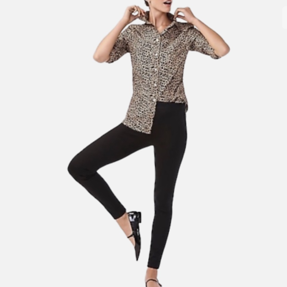 J. Crew The Gigi Ponte Black Pants Exposed Side Zipper Size 8